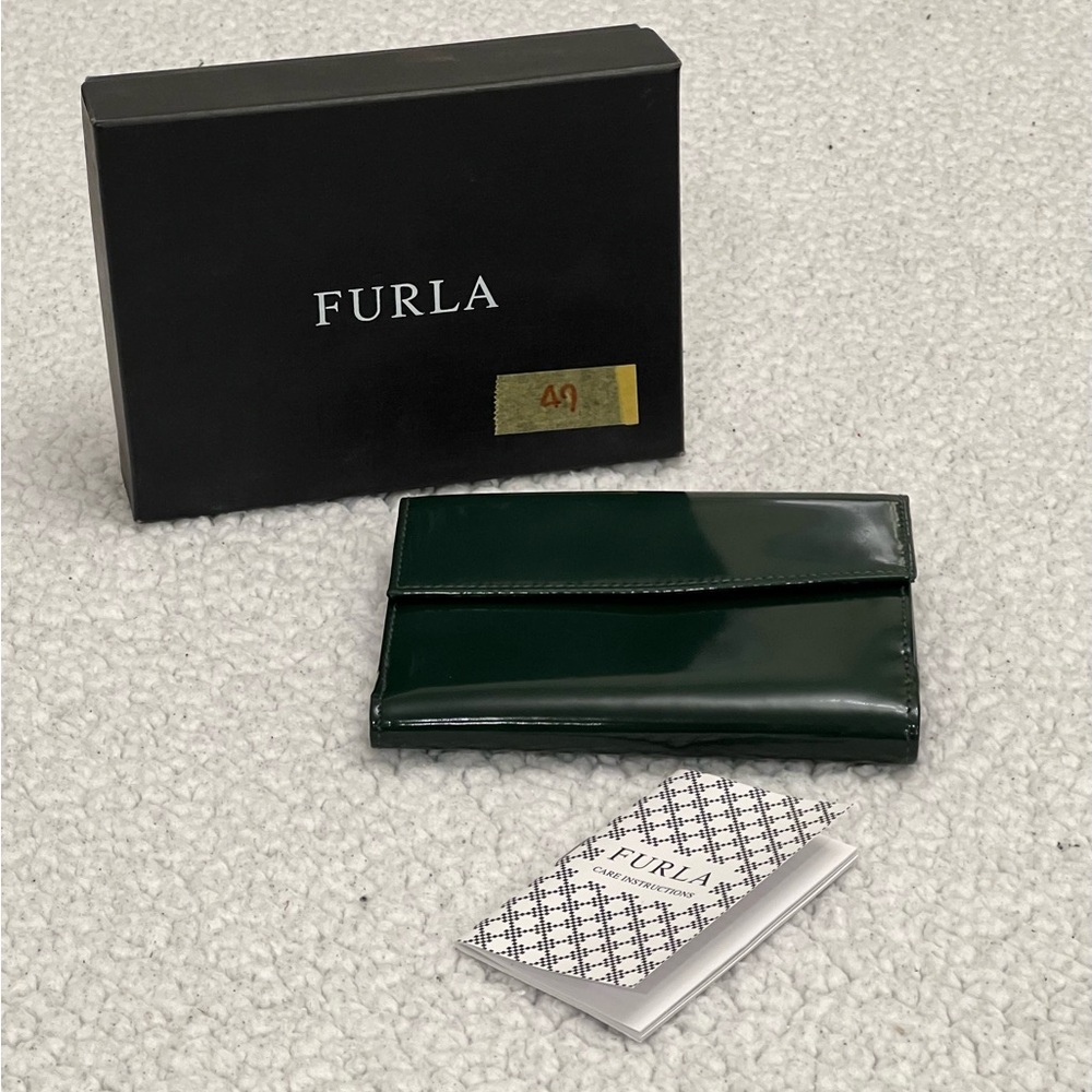 Furla Green Patent Leather Wallet